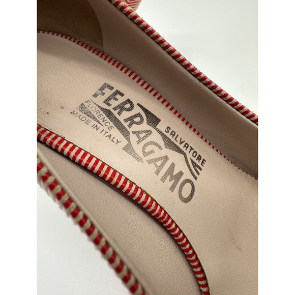 Salvatore Ferragamo Vara Bow Pumps Size 5 Leather Heels w Dust Bag - Picture 7 of 9